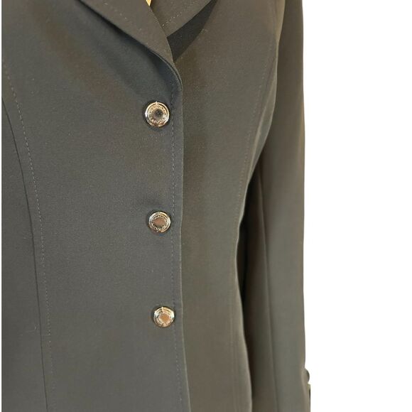 Tahari Arthur S. Levine Classic Black Blazer with Silver Buttons Professional 8 - Picture 4 of 12